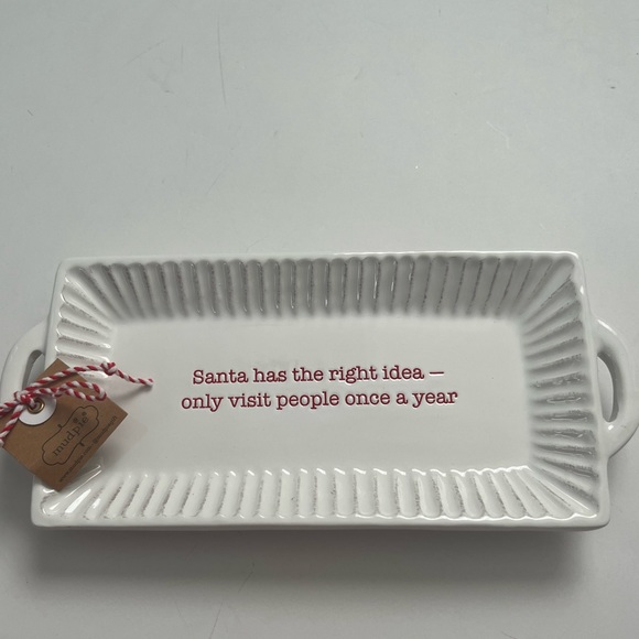 NWT! Mud Pie Christmas Serving Tray - Picture 4 of 8